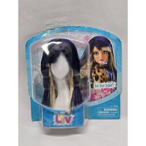 2011 Liv for Hair! Doll Wig Highlights Two Tone Blonde And Blue- New